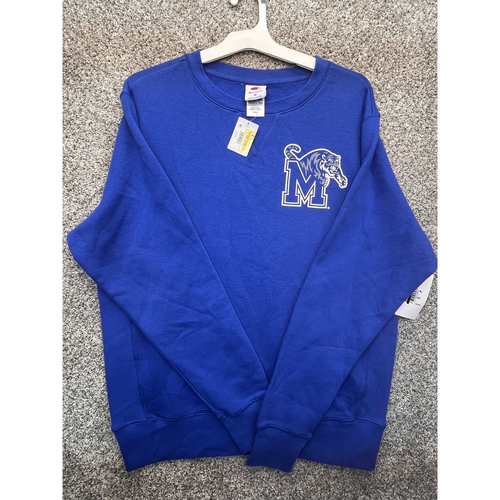 Champion Sweatshirt Mens M Blue NEW Memphis Tigers NCAA Crewneck